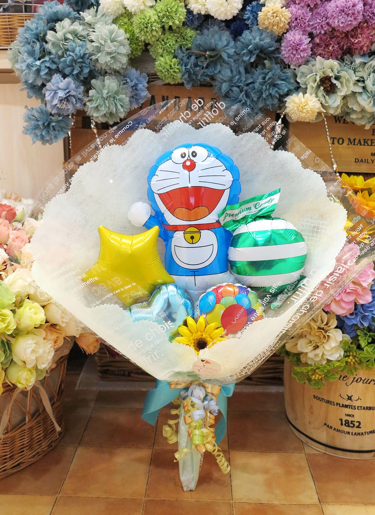 ドラえもんのミディアムブーケ 『ワルツ』｜バルーンギフト・ドット